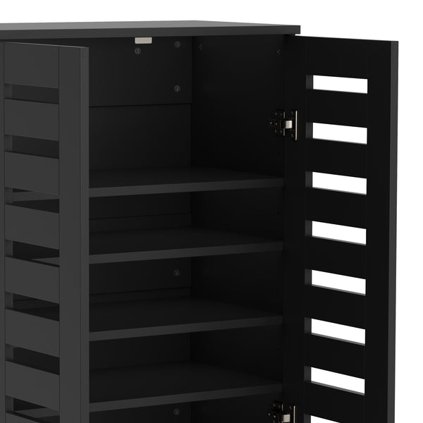 Schuhschrank EDDIE 60 x 33 x 87 cm schwarz