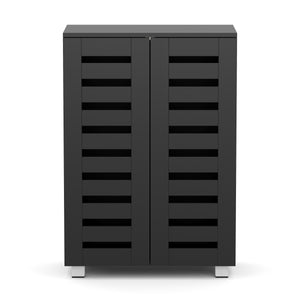 Schuhschrank EDDIE 60 x 33 x 87 cm schwarz