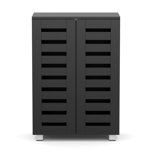 Schuhschrank EDDIE 60 x 33 x 87 cm schwarz