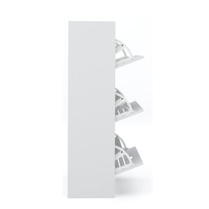 Meuble à chaussures KAMALIA 55 x 30 x 112 cm blanc