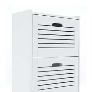 Meuble à chaussures KAMALIA 55 x 30 x 112 cm blanc