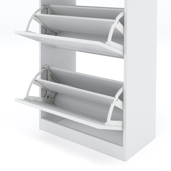 Meuble à chaussures KAMALIA 55 x 30 x 112 cm blanc