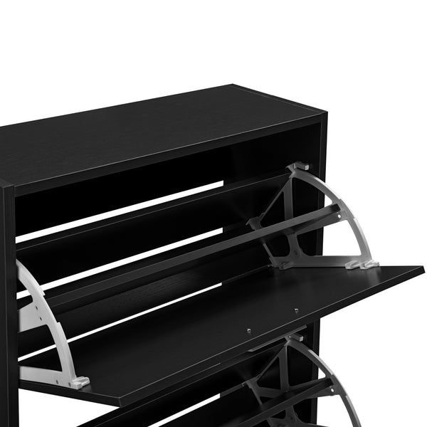 Armoire à chaussures noire Saja