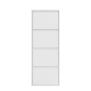 Meuble à chaussures en métal ROMEO 50 x 136 cm blanc