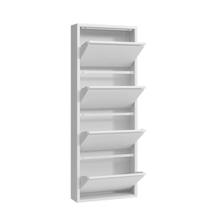 Meuble à chaussures en métal ROMEO 50 x 136 cm blanc