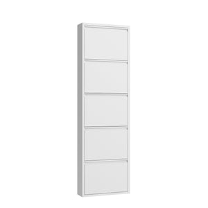 Meuble à chaussures en métal ROMEO 50 x 169 cm blanc