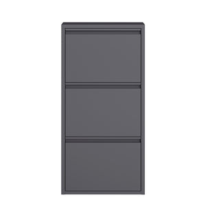 Meuble à chaussures en métal ROMEO 50 x 103 cm gris