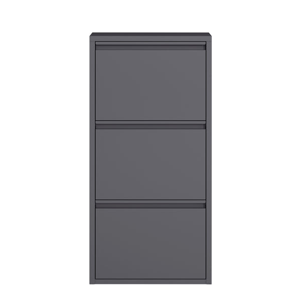 Meuble à chaussures en métal ROMEO 50 x 103 cm gris