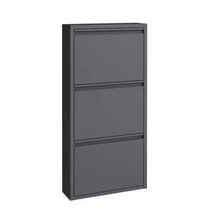 Meuble à chaussures en métal ROMEO 50 x 103 cm gris