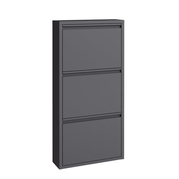Meuble à chaussures en métal ROMEO 50 x 103 cm gris