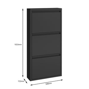 Scarpiera in metallo ROMEO 50 x 103 cm nero