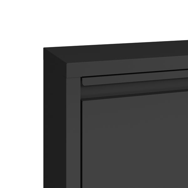 Scarpiera in metallo ROMEO 50 x 103 cm nero