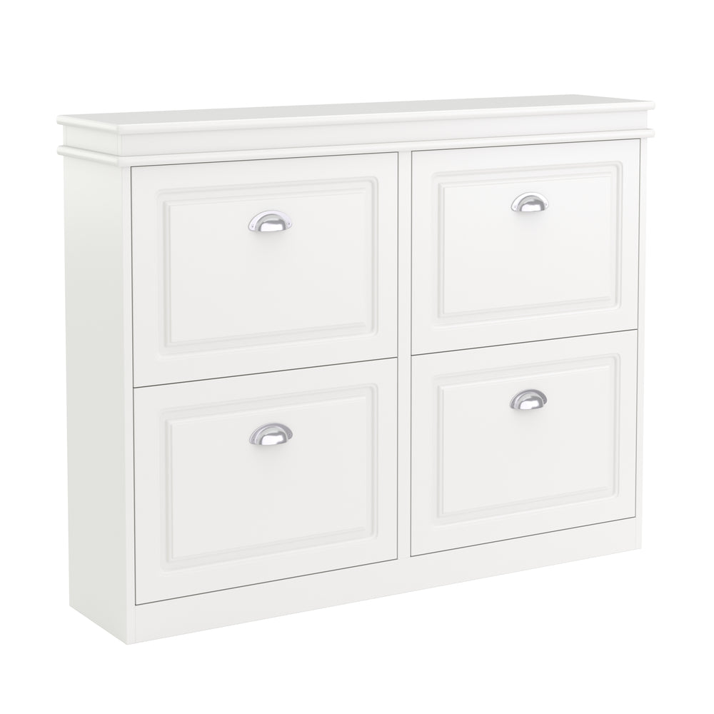 Schuhschrank PETRA 105 x 24 x 82 cm weiss