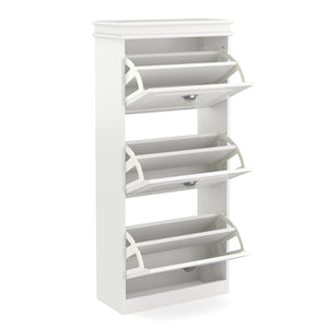 Meuble à chaussures PETRA 53 x 24 x 117 cm blanc