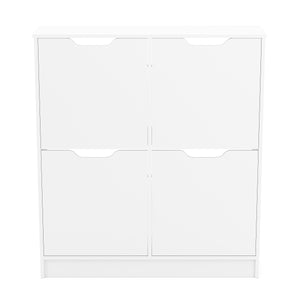 Schuhschrank SENA 4 Kippfächer 90 x 100 cm weiss
