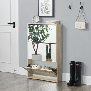 Scarpiera Lund 102,5x63x17cm Specchiata con 3 ante