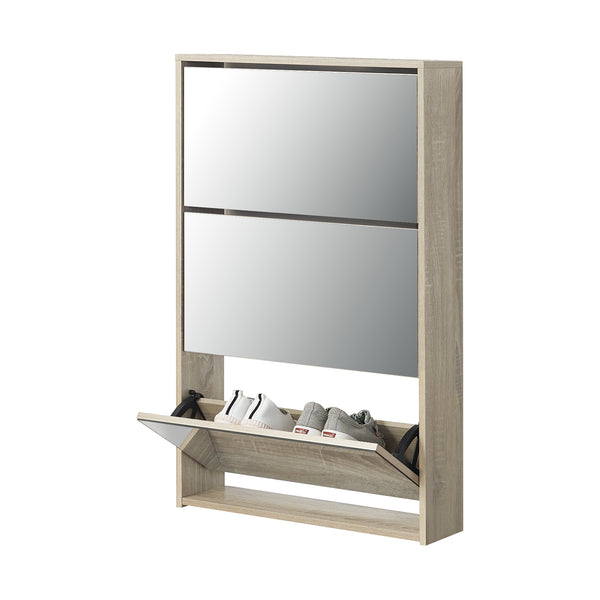 Scarpiera Lund 102,5x63x17cm Specchiata con 3 ante