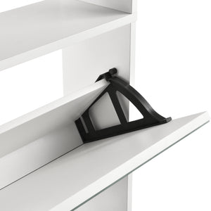Meuble à chaussures Vogar à 4 rabats, blanc
