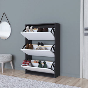 Scarpiera Aurskog 110x73,5x24cm bianco antracite