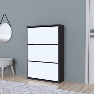 Scarpiera Aurskog 110x73,5x24cm bianco antracite