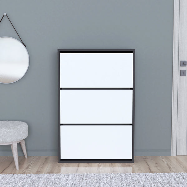 Scarpiera Aurskog 110x73,5x24cm bianco antracite