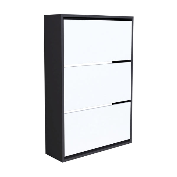 Scarpiera Aurskog 110x73,5x24cm bianco antracite