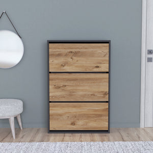 Schuhschrank Aurskog 110x73.5x24cm Anthrazit Eiche