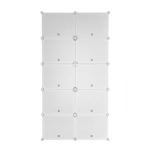 Schuhschrank Steckregal transparent 10 Boxen