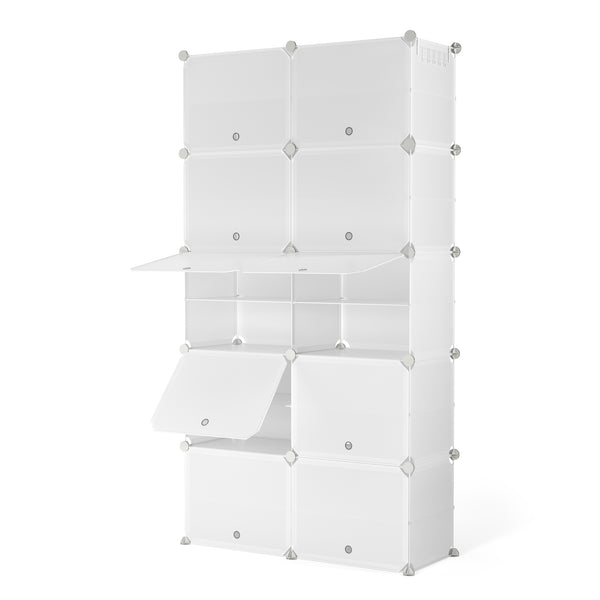 Schuhschrank Steckregal transparent 10 Boxen