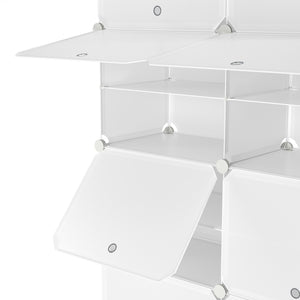 Schuhschrank Steckregal transparent 10 Boxen