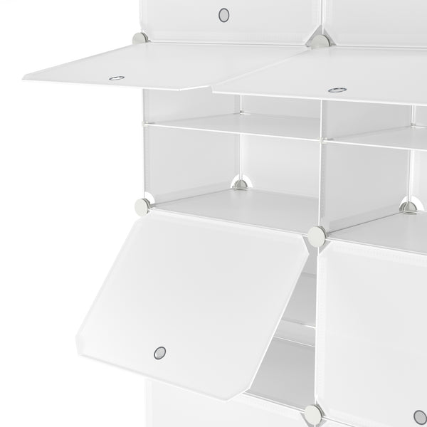 Schuhschrank Steckregal transparent 10 Boxen