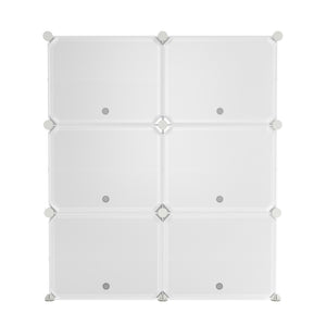 Meuble à chaussures, étagère modulaire, transparent, 6 boîtes