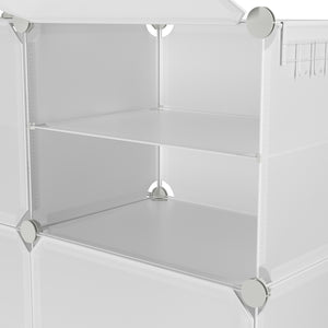 Meuble à chaussures, étagère modulaire, transparent, 8 boîtes