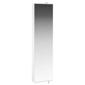 Schuhschrank mit Spiegel 50 x 18 x 195 cm weiss