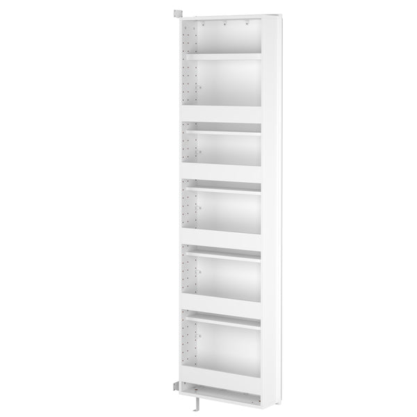 Schuhschrank mit Spiegel 50 x 18 x 195 cm weiss