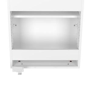 Schuhschrank mit Spiegel 50 x 18 x 195 cm weiss