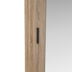 Schuhschrank mit Spiegel KALME 50 x 20 x 180 cm braun