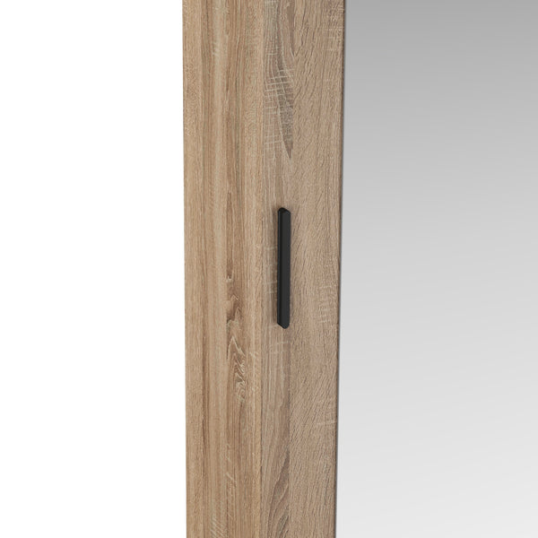 Schuhschrank mit Spiegel KALME 50 x 20 x 180 cm braun