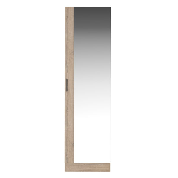Schuhschrank mit Spiegel KALME 50 x 20 x 180 cm braun