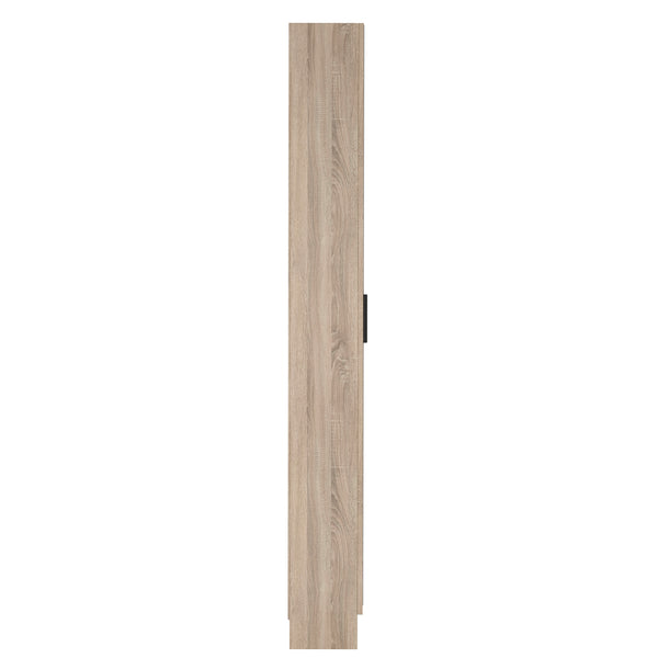 Schuhschrank mit Spiegel KALME 50 x 20 x 180 cm braun