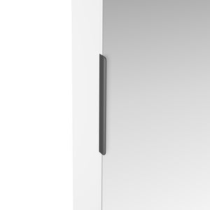 Schuhschrank mit Spiegel SLANDO 50 x 20 x 180 cm weiss