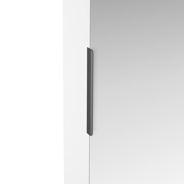 Schuhschrank mit Spiegel SLANDO 50 x 20 x 180 cm weiss