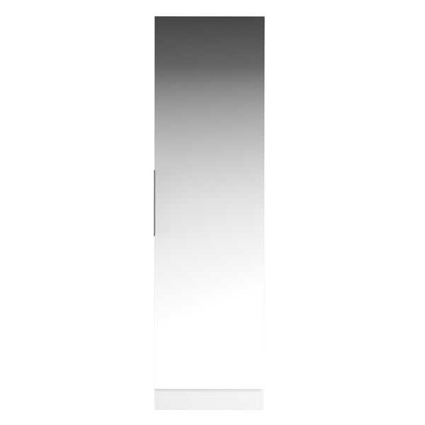 Schuhschrank mit Spiegel SLANDO 50 x 20 x 180 cm weiss