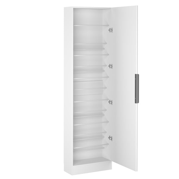 Schuhschrank mit Spiegel SLANDO 50 x 20 x 180 cm weiss