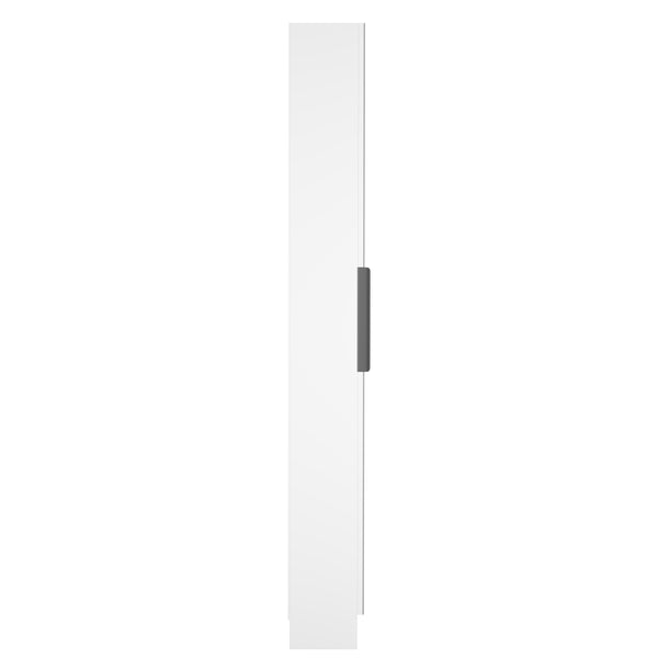Schuhschrank mit Spiegel SLANDO 50 x 20 x 180 cm weiss