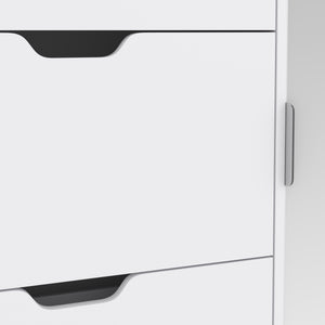 Schuhschrank mit Spiegel weiss