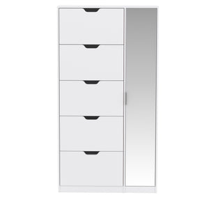 Schuhschrank mit Spiegel weiss