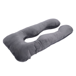Schwangerschaftskissen Stillkissen U-Form 140 x 70 cm anthrazit