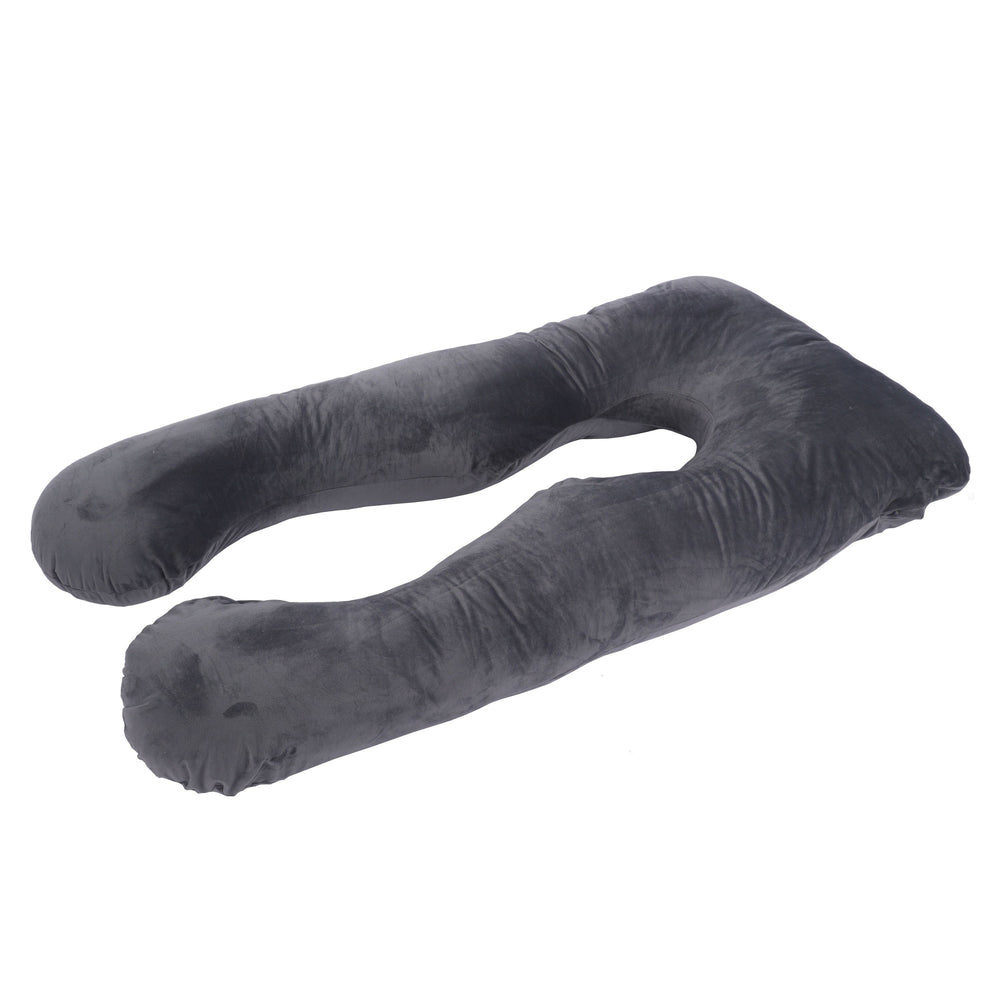 Pregnancy pillow, nursing pillow, U-shape, 140 x 70 cm, anthracite 