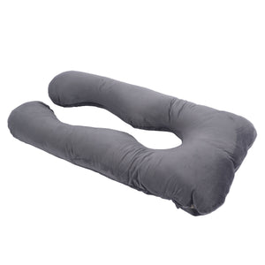 Schwangerschaftskissen Stillkissen U-Form 140 x 70 cm anthrazit